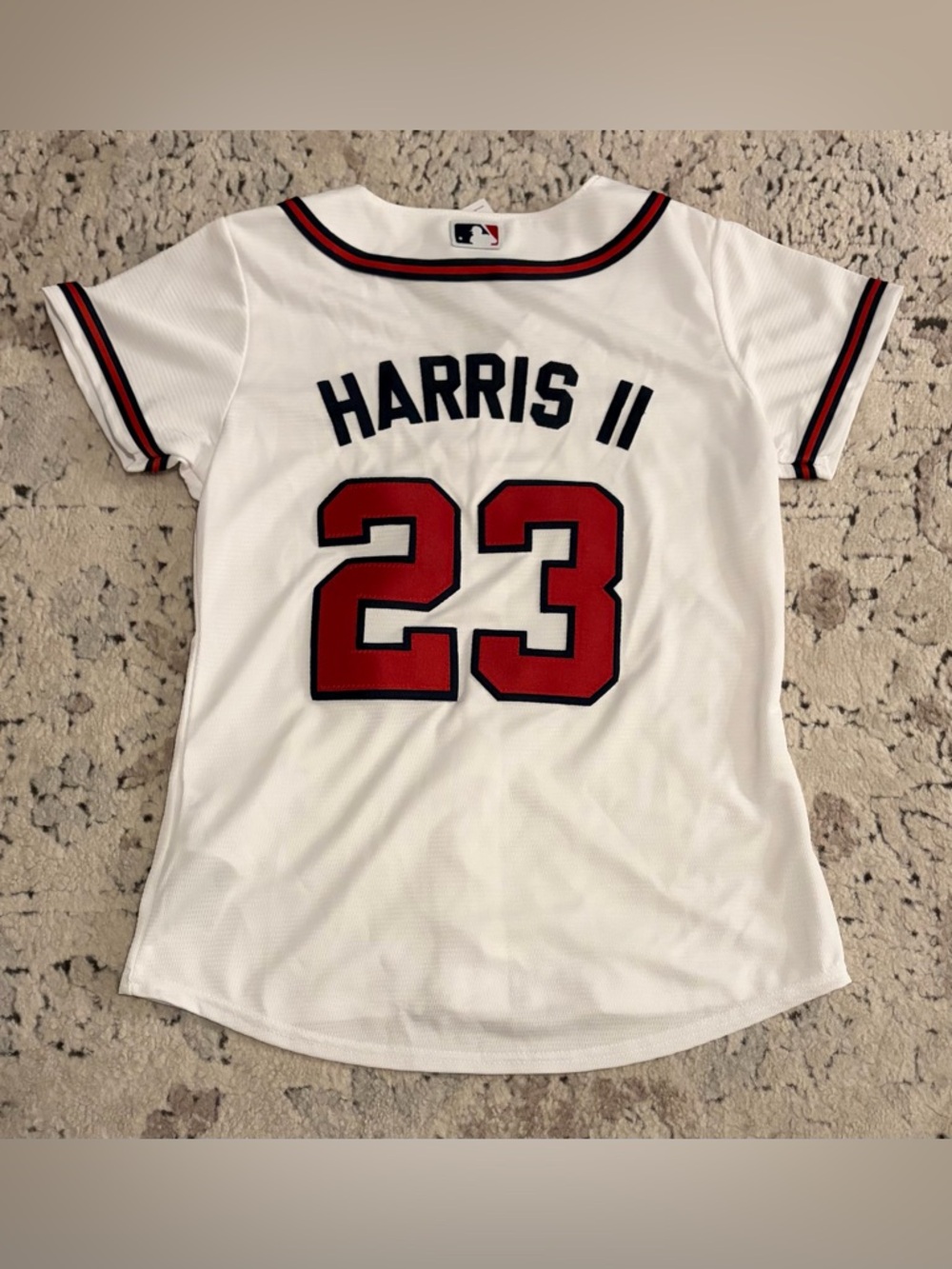 Nike Atlanta Braves Michael Harris II #23 White Jersey MLB Women’s Sz: Small - Picture 2 of 7